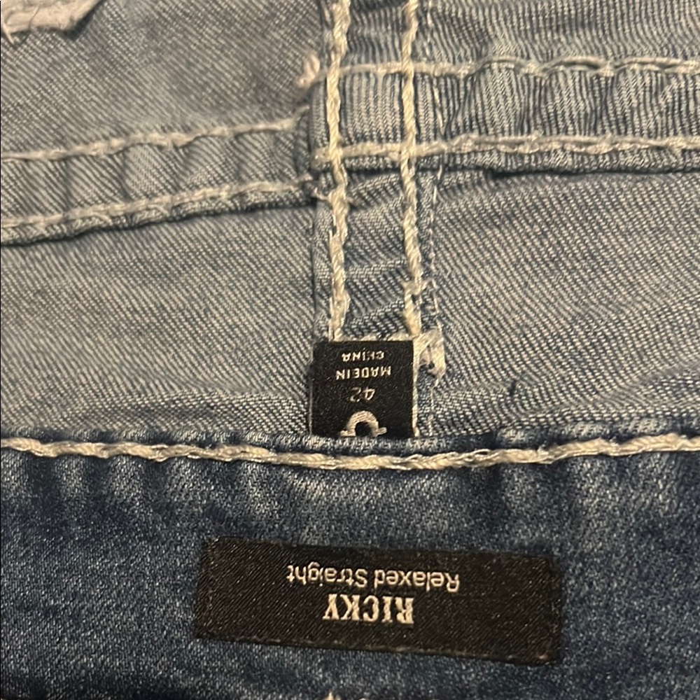 True Religion Ricky Blue Denim Jeans size 42 - Picture 5 of 5